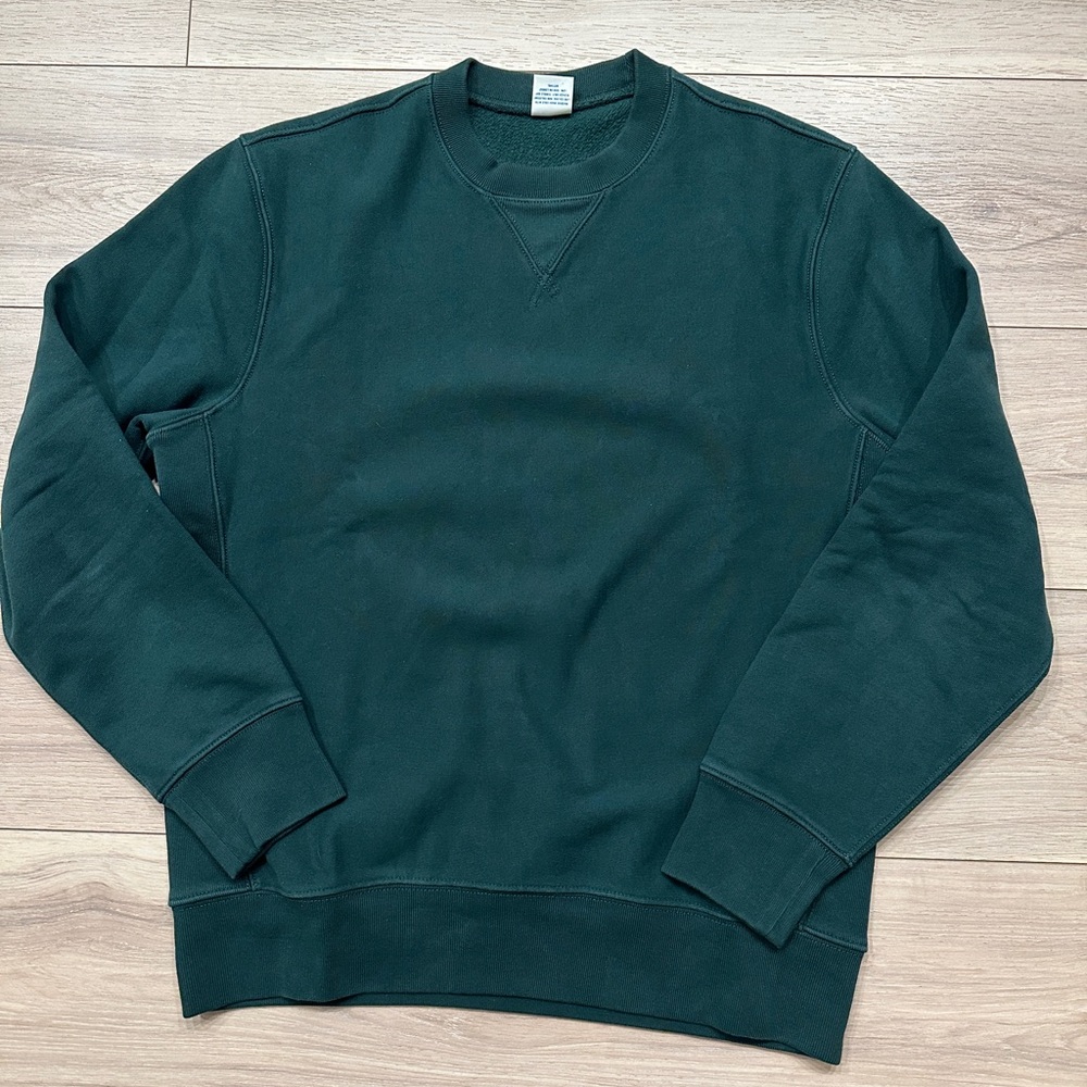 J. Crew Dark Green Crewneck Sweater